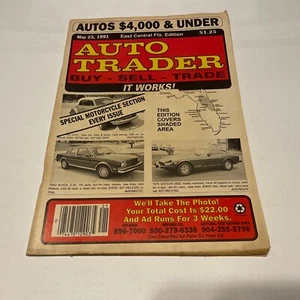 Auto Trader Buy Sell Trade Antique Old Cars Vintage Magazine 1991 - Picture 1 of 10