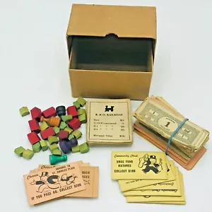 Antike Monopoly Spielfiguren frühe Spielfiguren Holz Spielfiguren - Bild 1 von 10