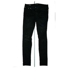 Jack & Jones Skinny Fit Liam Men's Jeans Pants Stretch Destroyed W31 L34 Black