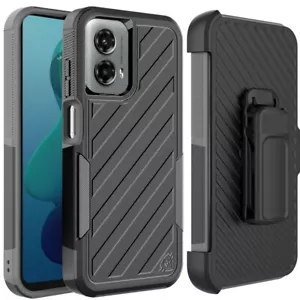 Edle Hybrid Panzer Hülle in Militärqualität mit Gürtelclip Holster für Motorola Moto - Bild 1 von 9