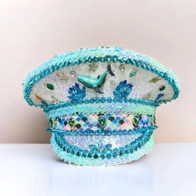 Sombrero de Capitán Festval Nuevo Poliéster Moda Gorra Ejército Azul Caracola Ajustable Simple Foto 1 de 4