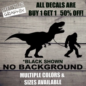 BIGFOOT T-Rex Decal, Trex, Sasquatch, JDM, Funny, Windows, Car, Truck, Outdoors! - Picture 1 of 6
