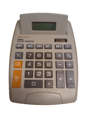 Calculator 8 Digit Big Display Flip Up Electronic Display Battery Operated - Image 1 of 4