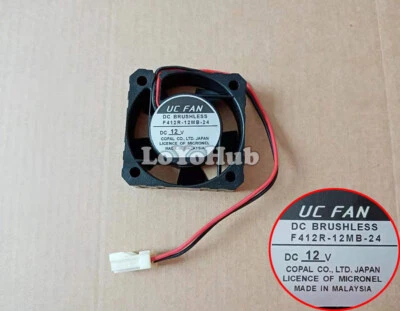 For UC FAN 4010 F412R-12MB-24 12V 2Wire Ball CPU fan  2-Pin F412R-12MB-23 - Image 1 of 4