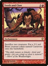 1X Tooth and Claw - Commander 2013 - EX MTG CARD