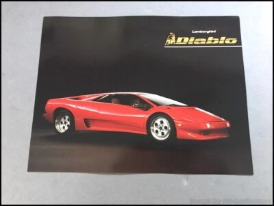1990 1991 Lamborghini Diablo 1-page Original Car Sales Brochure Sheet - Image 1 of 2