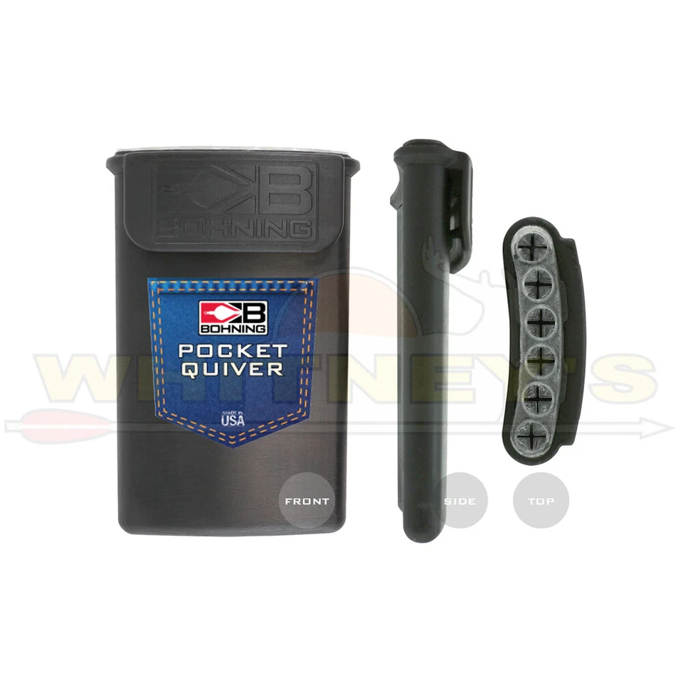 Bohning 6 Arrow Pocket Quiver Black- 201035BK