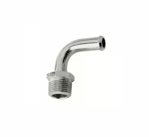 Mr. Gasket 2970G 90 Degree Fuel Line Fitting - 3/8 Inch NPT to 3/8 Inch Hose - Picture 1 of 3