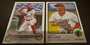 2022 Topps Heritage Minor League & 2022 Topps Pro Debut Johan Rojas NLCS