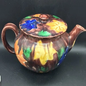 RARE HANDPAINTED SPANISH POTTERY ALFARERIA JIMENEZ TEAPOT - Picture 1 of 13