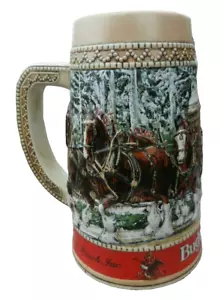 Cerveza Budweiser Stein Anheuser Busch 1987 serie Clydesdales Ceramarte 6 1/2" - Imagen 1 de 10