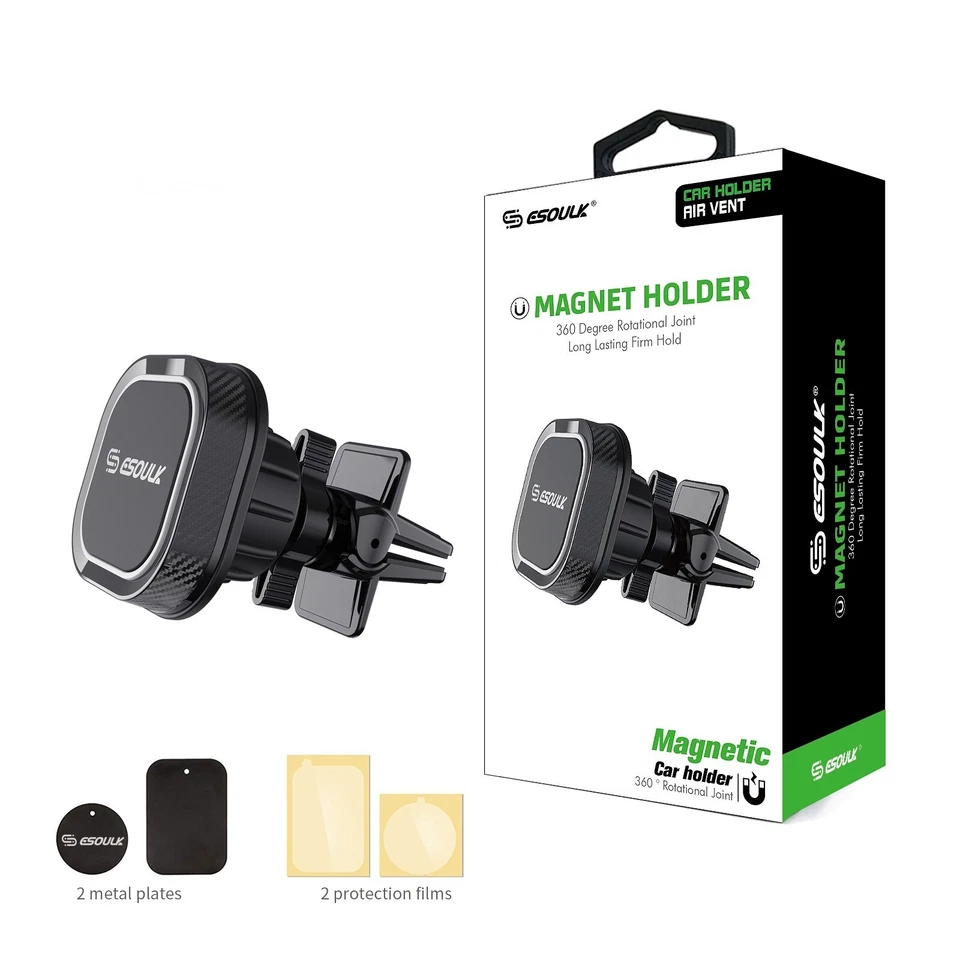 Esoulk Universal CD Slot Magnetic Car Mount 360 Degrees Rotational Phone Holder