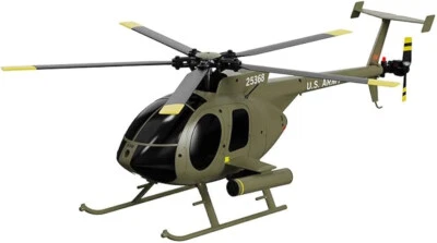 RC HELICOPTER 5 Blade HUGHES MD500 W/ Gyro Stabilization 6CH 2.4ghz-RTF-*DRAPE* - Image 1 of 4