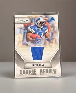 Jahvid Best Card 2011 Prestige NFL Game Worn Rookie Jersey #20 Detroit Lions - Picture 1 of 4