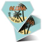 2 x Diamant Aufkleber 10 cm - Aloha Hawaii Bar Reise Surfen Palme #4345