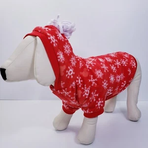 Disney Pets Holiday Collection Mickey Mouse Snowflakes Fleece Hoodie Large NWT - Picture 1 of 9