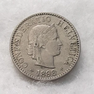 SWITZERLAND ~ 1898 B ~ 5 RAPPEN ~ XF - Picture 1 of 2