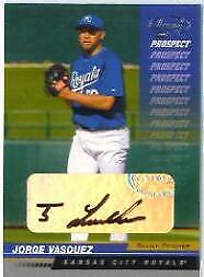 2005 Leaf Autographs Kansas City Royals Baseball Card #228 Jorge Vasquez PROS