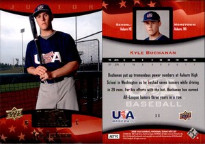 Kyle Buchanan 2008 Upper Deck USA Baseball Box Set #33 Card *AutographDen*