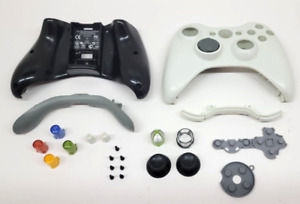 Official Xbox 360 Replacement Buttons & Controller Shell: Black/White Model 1403