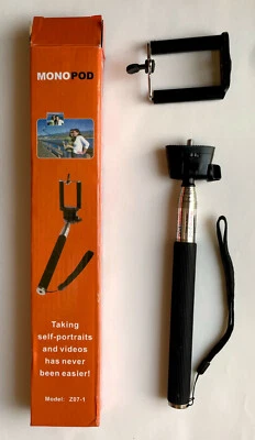 MonoPod Extendable SELFIE STICK Camera Phone Photos Videos Universal Model Z07-1 - Image 1 of 4