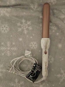 New FoxyBae White Marble Rose Gold Professional Curling Wand MRBL-32CRL - Picture 1 of 4