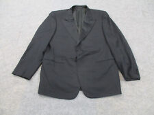 Ermenegildo Zegna Blazer Mens 44 R Black 100% Wool 1 Button Coat Jacket