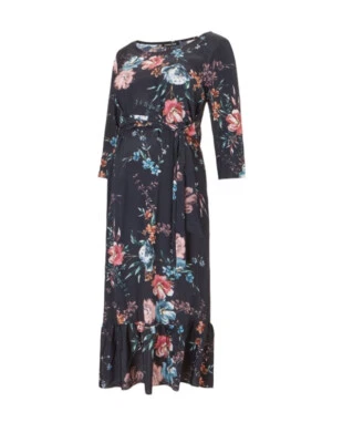 NWT ISABELLA OLIVER GIGI MATERNITY DRESS Midi Crew Neck Floral Size 4 / US 10 - Image 1 of 4