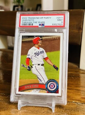 Juan Soto 2011 Logo Variation 2022 Transcendent /99 through years POP 2 PSA 9 - Image 1 of 2