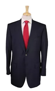 Daniel Cremieux x Loro Piana Navy Blue Striped Super 160's Wool Suit 42L - Picture 1 of 10