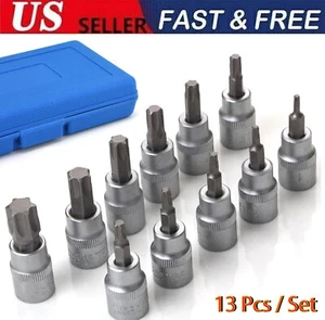 Master Set di punte esagonali | 13 pezzi SAE e set di prese metriche brugola standard 1/4" 3/8" 1/2" - Foto 1 di 12