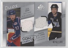 2008 SP Game Used Edition Authentic Fabrics Duos Martin St Louis Rick Nash HOF