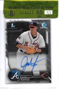 2016 Bowman Chrome JUAN YEPEZ 1ST PROSPECT AUTO RC BGS 9.5/10 GEM MINT CARDINALS - Picture 1 of 1