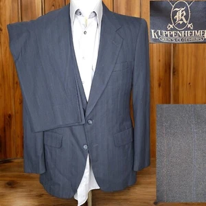 Kuppenheimer 2 Piece Suit Mens 38R 32X29 Navy Multicolor Stripe Made In USA - Picture 1 of 14
