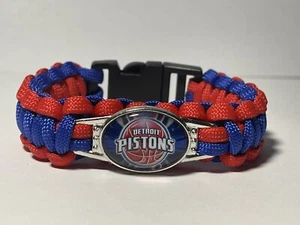 Detroit Pistons NBA Paracord Bracelet NEW Free - Picture 1 of 2