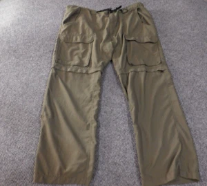 Boy Scout of America Pants Mens XL Extra Large green convertible cargo zip - Picture 1 of 9
