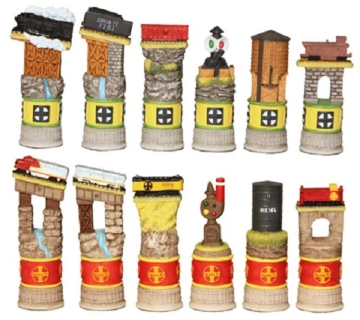 Chess Set Pieces Santa Fe Railway Diesel vs Steam NEW - Image 1 of 1