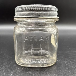 Vintage Atlas HA Mason Obst Einmachglas 1/2 Pint mit Ring!! - Bild 1 von 2