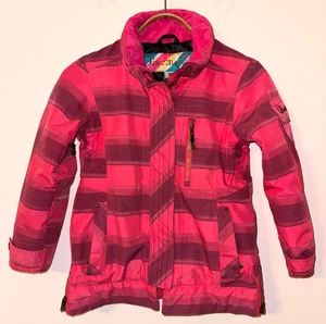 OBERMEYER Mädchen Insulted Ski Snowboard Iconic Jacke Pink Stripe 8 Juniors - Bild 1 von 8