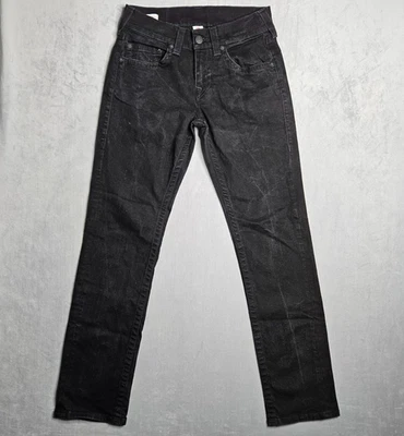 True Religion Jeans Mens 30x31 Black Geno Relaxed Slim Fit Straight Leg 5 Pocket - Image 1 of 4