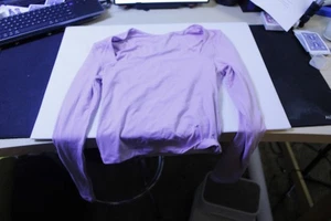 Reoria Women's Square Neck Long Sleeve Blouse Purple, New with Tags, Small - Picture 1 of 3