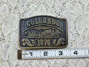 Vintage Colorado Centennial Men's Belt Buckle 1876 - 1976 Collectible FREE US SH - Picture 1 of 4