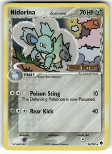 Nidorina (Delta Species) Dragon Frontiers Uncommon,Reverse Holo Pokemon LP - Picture 1 of 2
