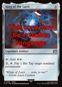 MTG RING OF THE LUCII FOIL EXC - ANELLO DI LUCIS 269 - FIN - MAGIC - Picture 1 of 1