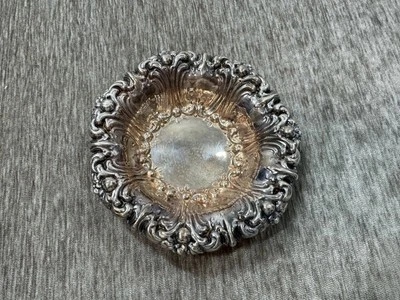 Plato de plata Gorham vintage tazón nuez caramelo plato Versalles rococó Repousse decoración Foto 1 de 4