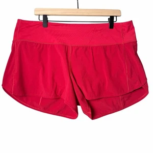 Lululemon Dark Red Speed Up Mid-Rise Shorts Lined  Size 14 - Picture 1 of 9
