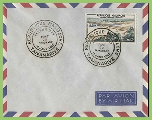 Madagascar 1950 500f Mandrake Bridge on Airmail First Day Cover - Picture 1 of 1