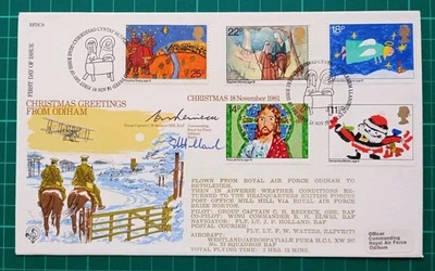 1981 Christmas RFDC 8 RAF Odiham FDC Bethlehem Pmk - Image 1 of 2