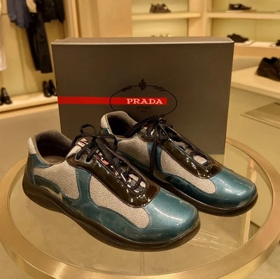 Prada Para hombres Copa América Charol Copa América Tenis Zapatos EE. UU. Talla 13 Foto 1 de 4