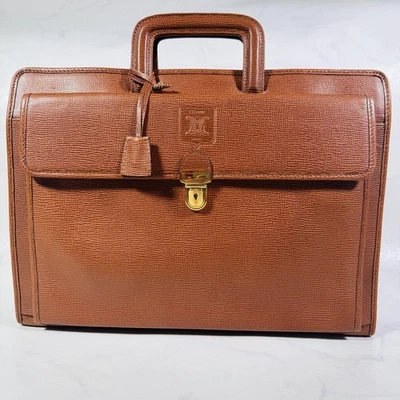 Maletín Celine Old Celine Brazon Logo Vintage Cuero Usado Foto 1 de 4